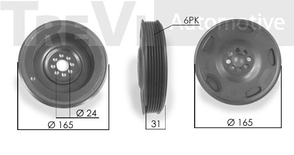 TREVI AUTOMOTIVE skriemulys, alkūninis velenas PC1232